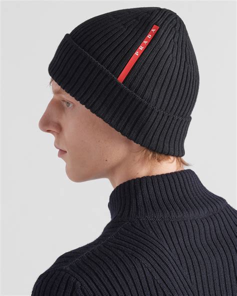 prada beanie black.